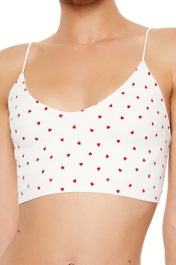 Forever 21 Seamless Heart Print Bralette