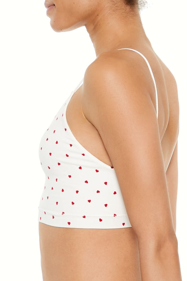 Forever 21 Seamless Heart Print Bralette