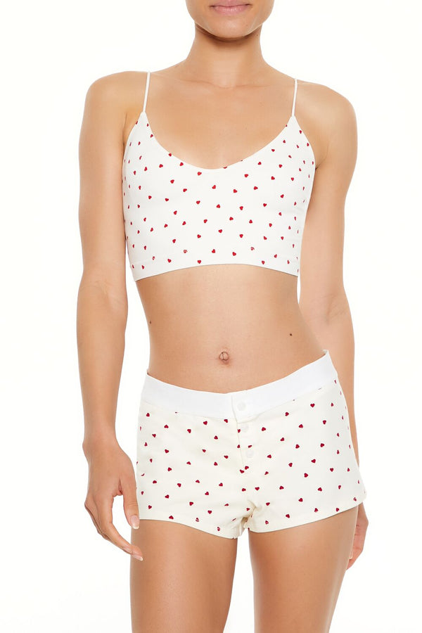 forever 21 Seamless Heart Print Bralette