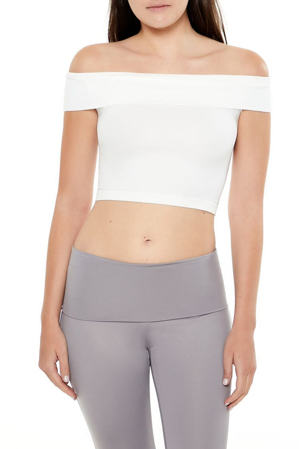 forever 21 Seamless Off-the-Shoulder Crop Top