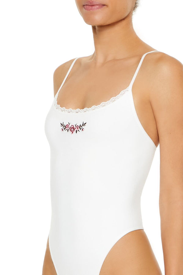 Forever 21 Seamless Rose Lingerie Bodysuit