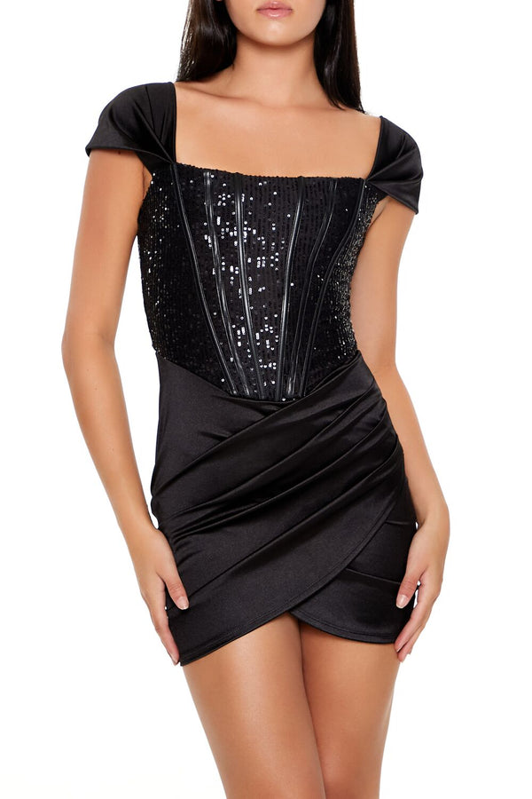 Forever 21 Sequin Corset Mini Dress