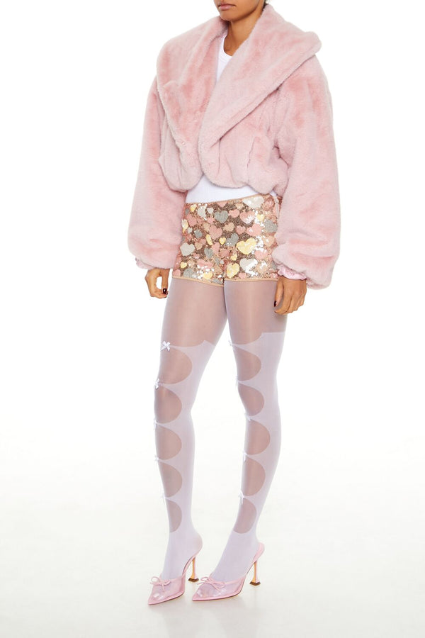 Forever 21 Sequin Heart Shorts