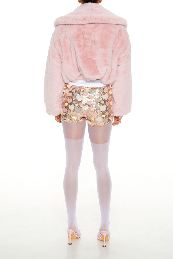 Forever 21 Sequin Heart Shorts
