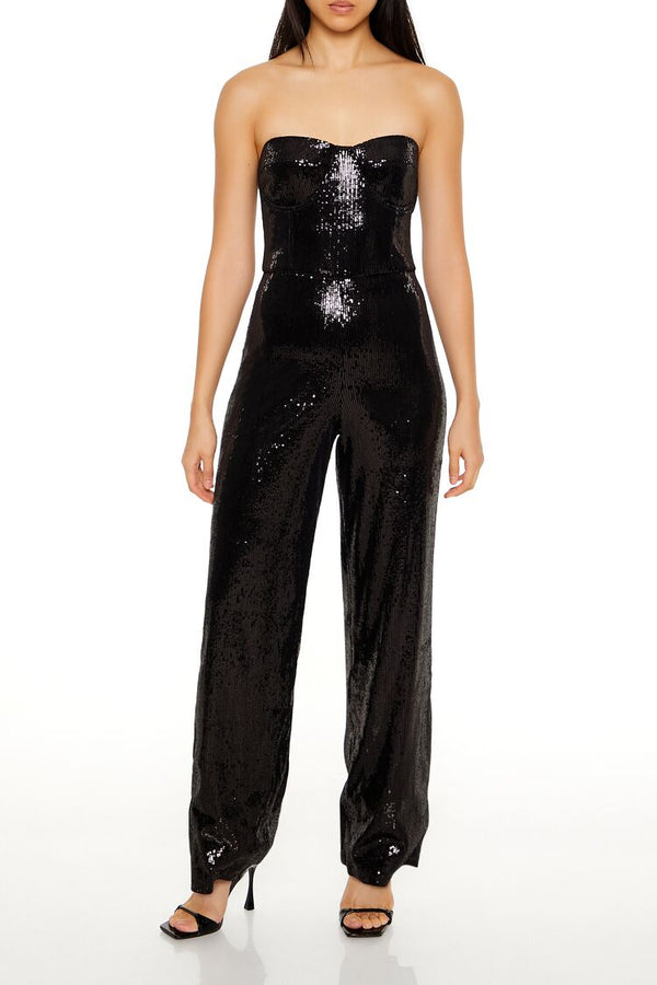 forever 21 Sequin Sweetheart Jumpsuit