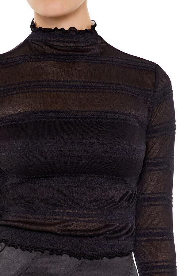 Forever 21 Shadow-Striped Crop Top