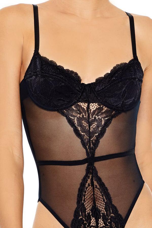 Forever 21 Sheer Lace Lingerie Bodysuit