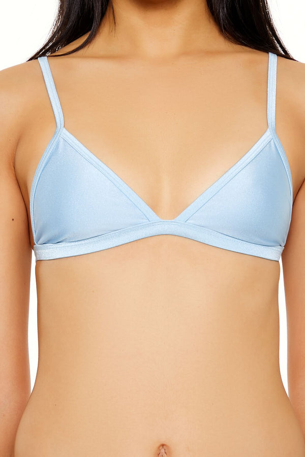 Forever 21 Shiny Binded-Triangle Bikini Top