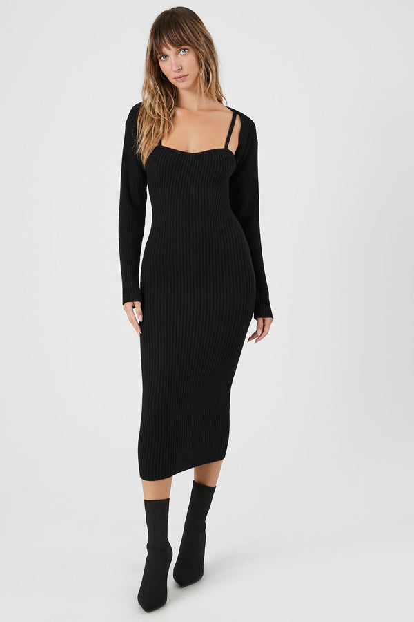 forever 21 Shrug & Sweater Cami Dress Set