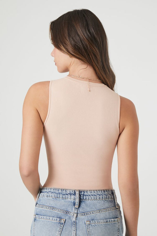 Forever 21 Sleeveless Sweater-Knit Bodysuit