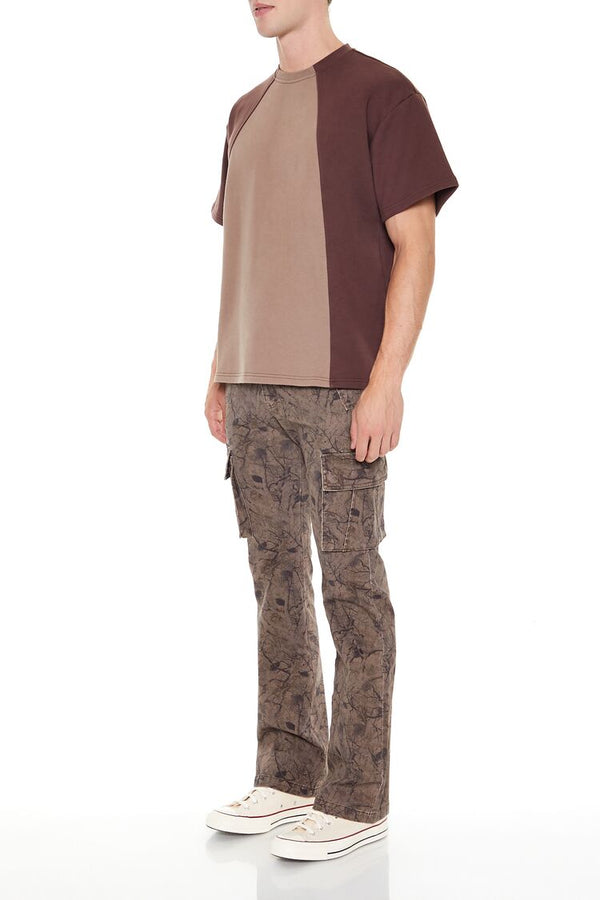 Forever 21 Slim-Fit Leaf Print Cargo Pants
