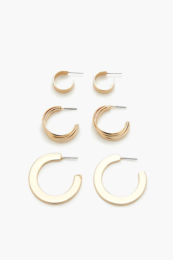 forever 21 Smooth Multi-Hoop Earring Set