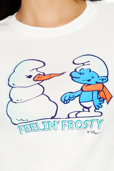 Forever 21 Smurf Feelin Frosty Baby Tee