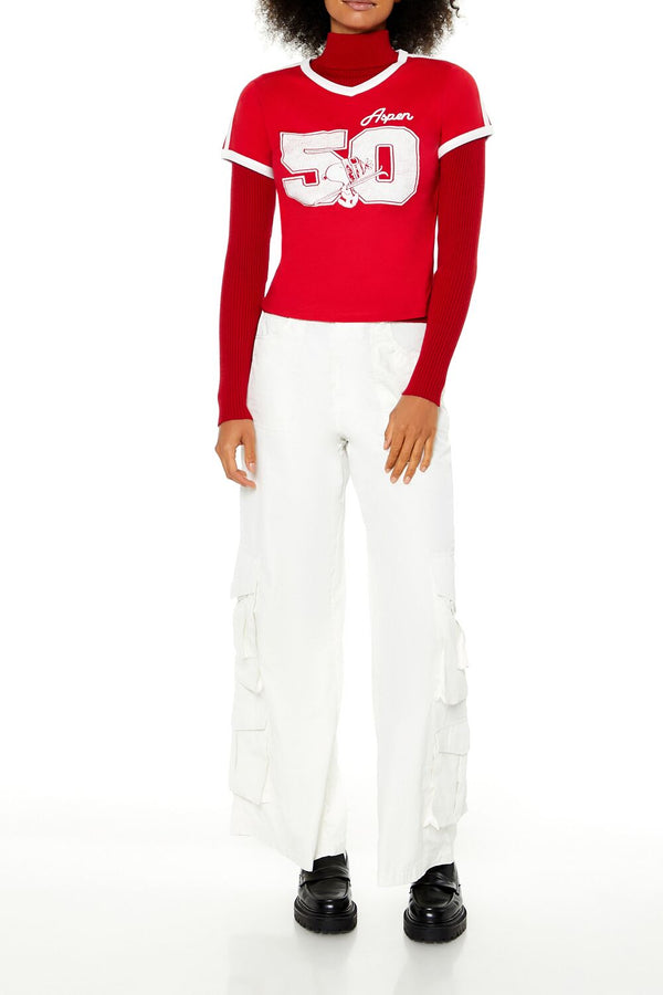 Forever 21 Snoopy Aspen Ringer Tee