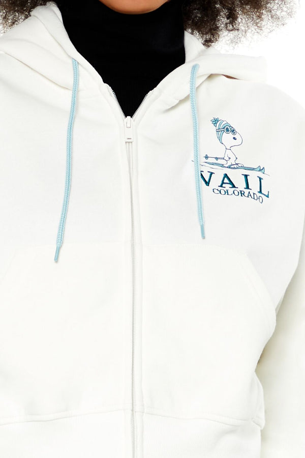 Forever 21 Snoopy Vail Colorado Zip-Up Hoodie