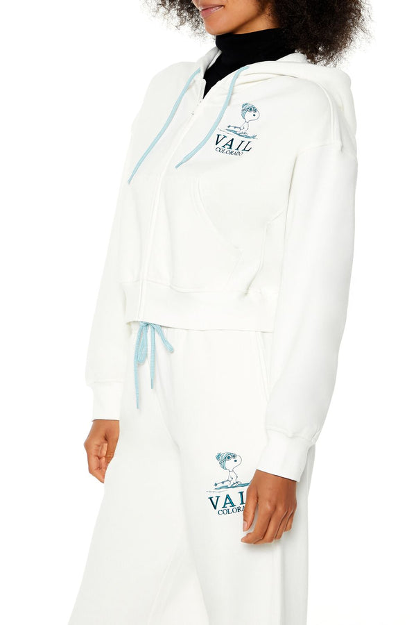 Forever 21 Snoopy Vail Colorado Zip-Up Hoodie