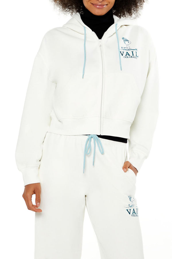 forever 21 Snoopy Vail Colorado Zip-Up Hoodie