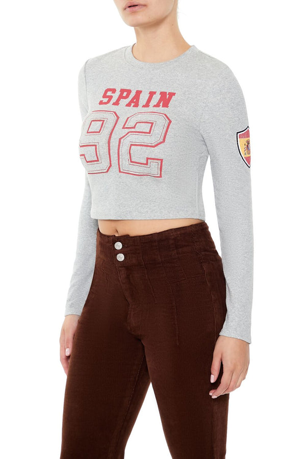 Forever 21 Spain 92 Graphic Cropped Tee