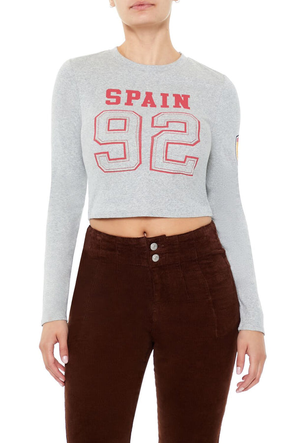 forever 21 Spain 92 Graphic Cropped Tee