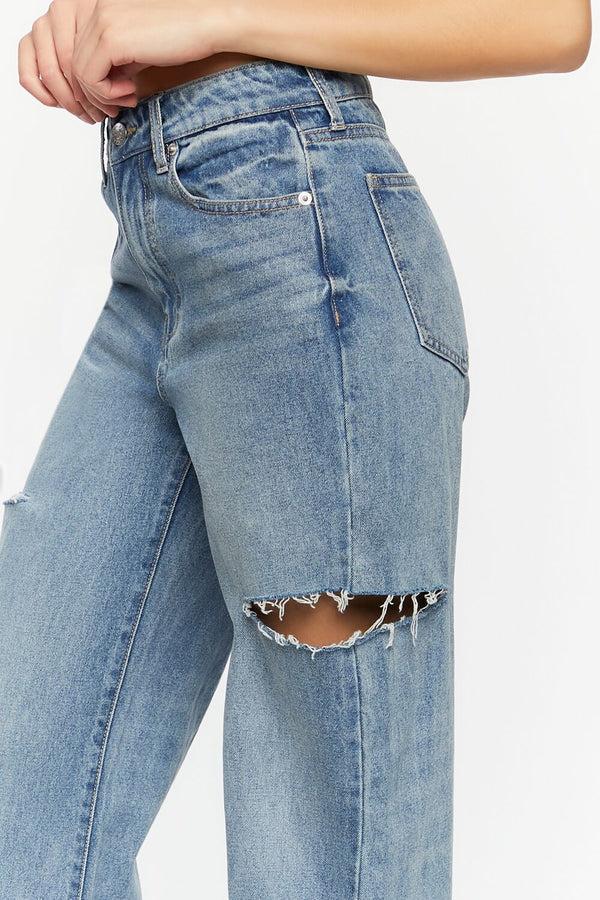 Forever 21 Split High-Rise 90s-Fit Jeans