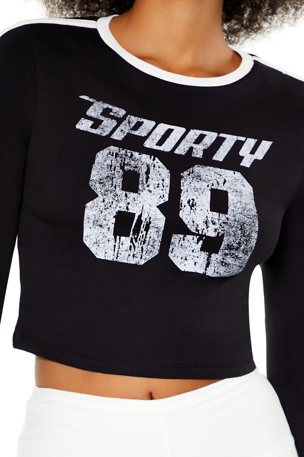 Forever 21 Sporty 89 Cropped Tee