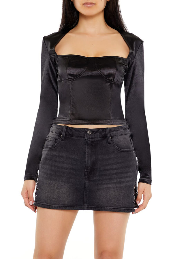 forever 21 Square-Neck Bustier Crop Top