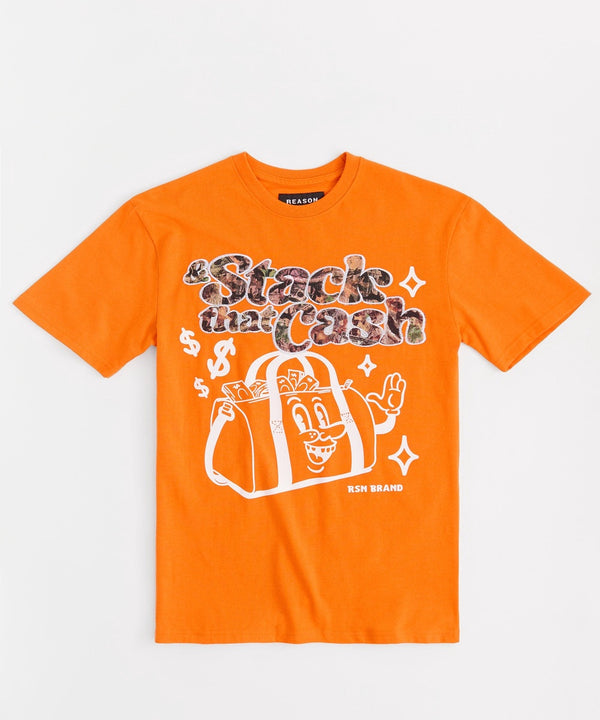 forever 21 Stack That Cash Short Sleeve Tee - Clay