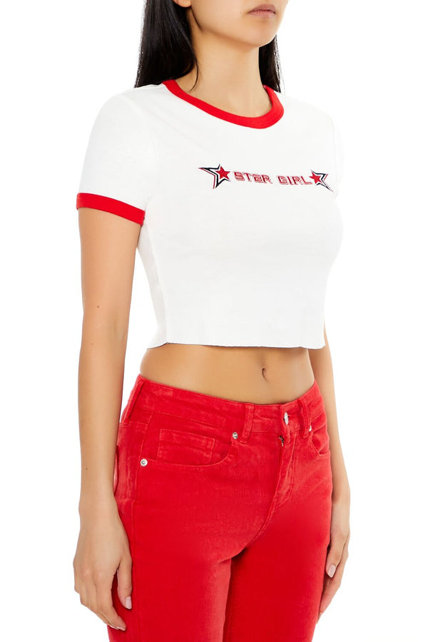 Forever 21 Star Girl Ringer Baby Tee