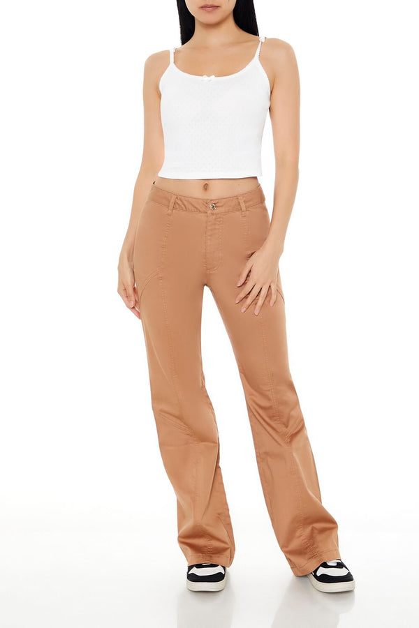 forever 21 Straight-Leg Mid-Rise Pants