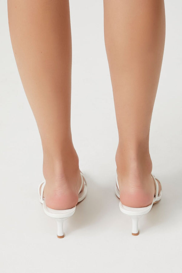 Forever 21 Strappy Square-Toe Stiletto Heels