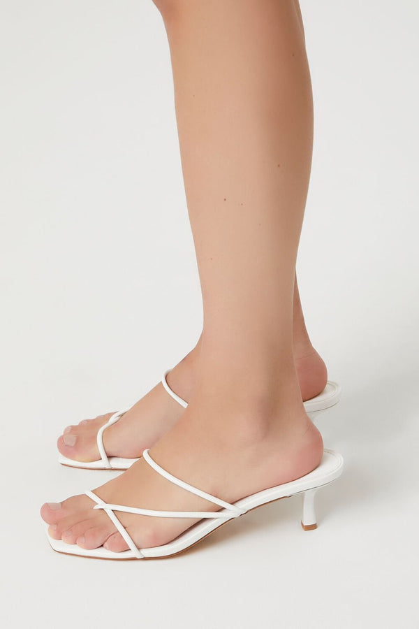 forever 21 Strappy Square-Toe Stiletto Heels