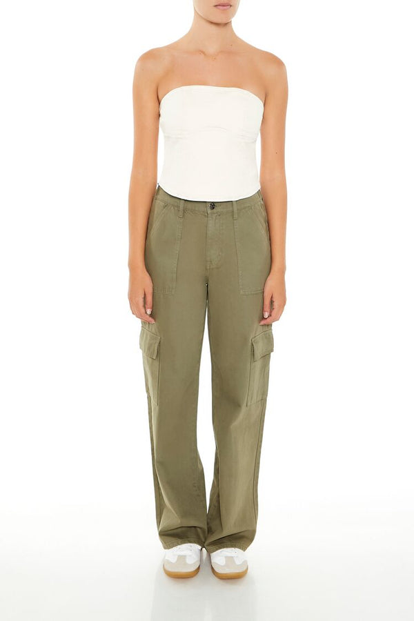 Forever 21 Strappy Twill Tube Top