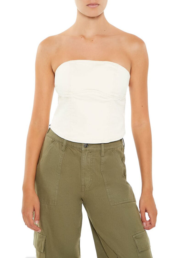 forever 21 Strappy Twill Tube Top