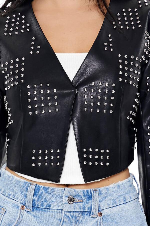Forever 21 Studded Checkered Jacket