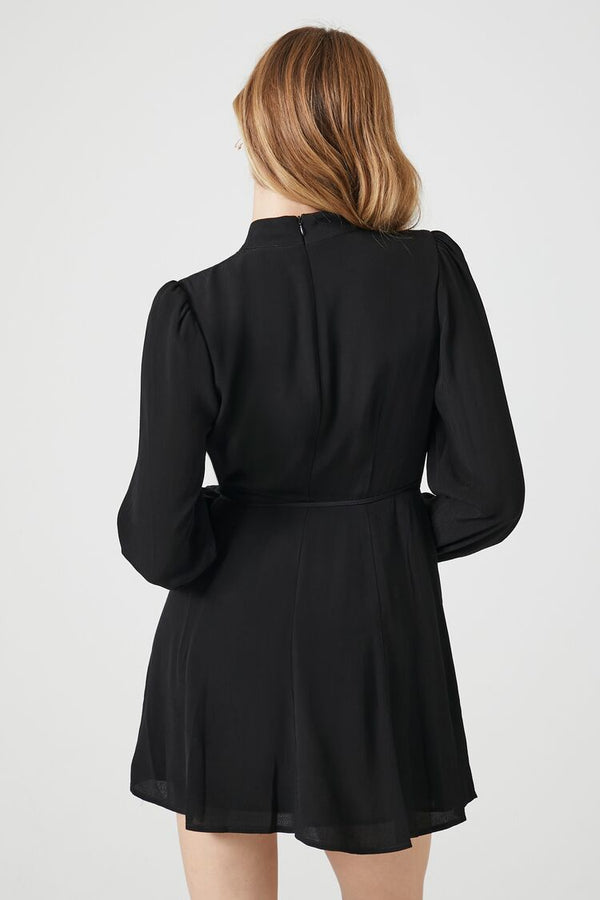 Forever 21 Surplice Mock Neck Wrap Dress