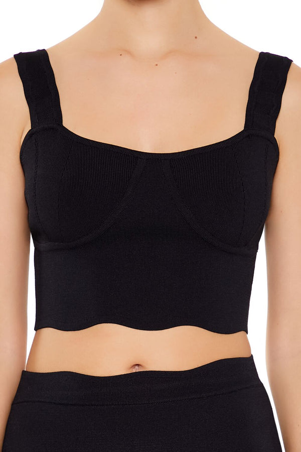 Forever 21 Sweater-Knit Bustier Crop Top