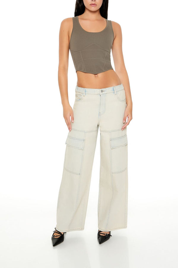 Forever 21 Sweater-Knit Corset Tank Top