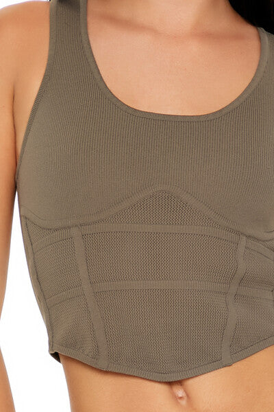 Forever 21 Sweater-Knit Corset Tank Top