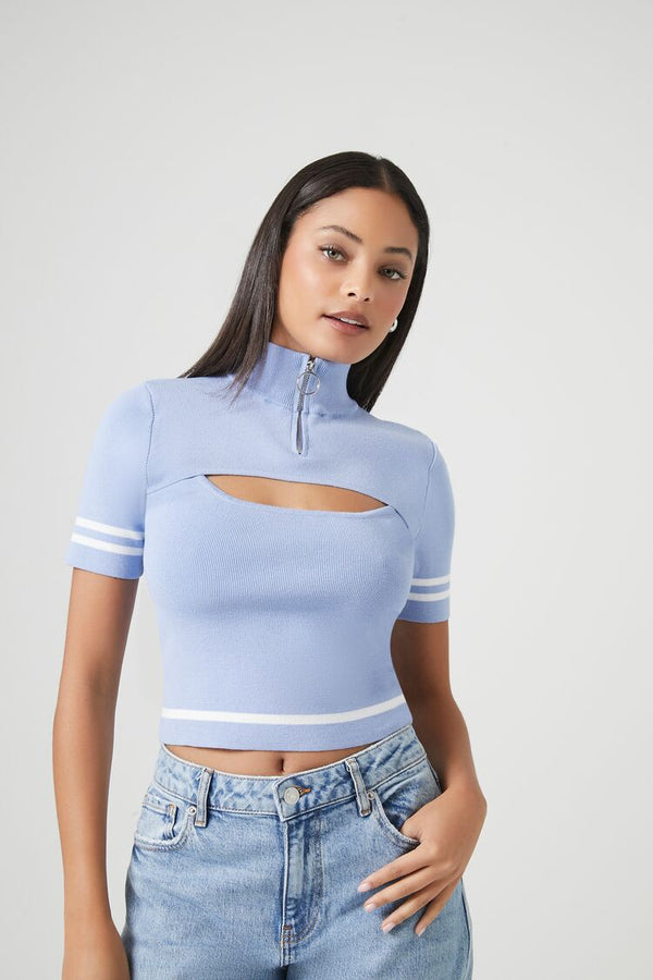 forever 21 Sweater-Knit Cutout Crop Top