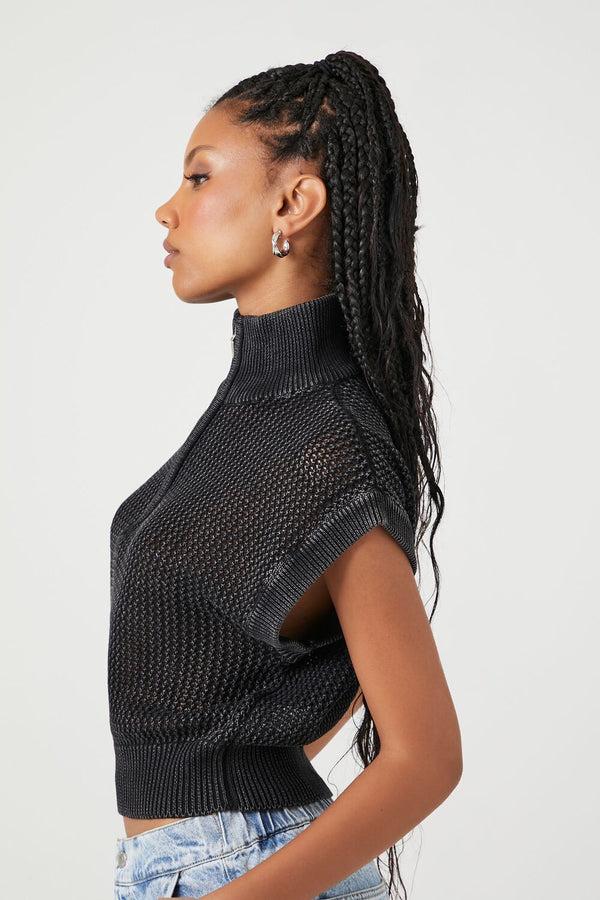 Forever 21 Sweater-Knit Half-Zip Pullover