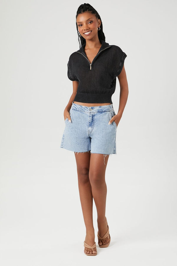 Forever 21 Sweater-Knit Half-Zip Pullover