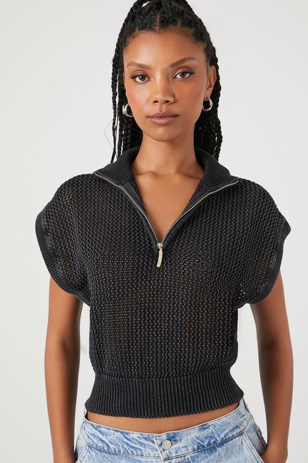 forever 21 Sweater-Knit Half-Zip Pullover