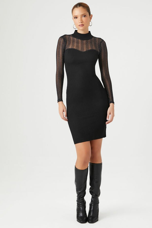 forever 21 Sweater-Knit Mock Neck Midi Dress