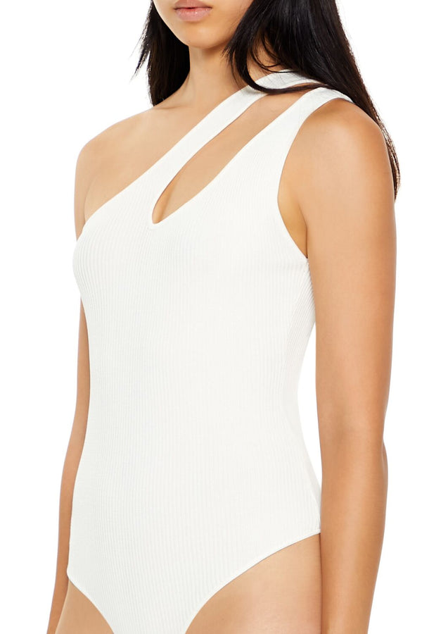 Forever 21 Sweater-Knit One-Shoulder Bodysuit