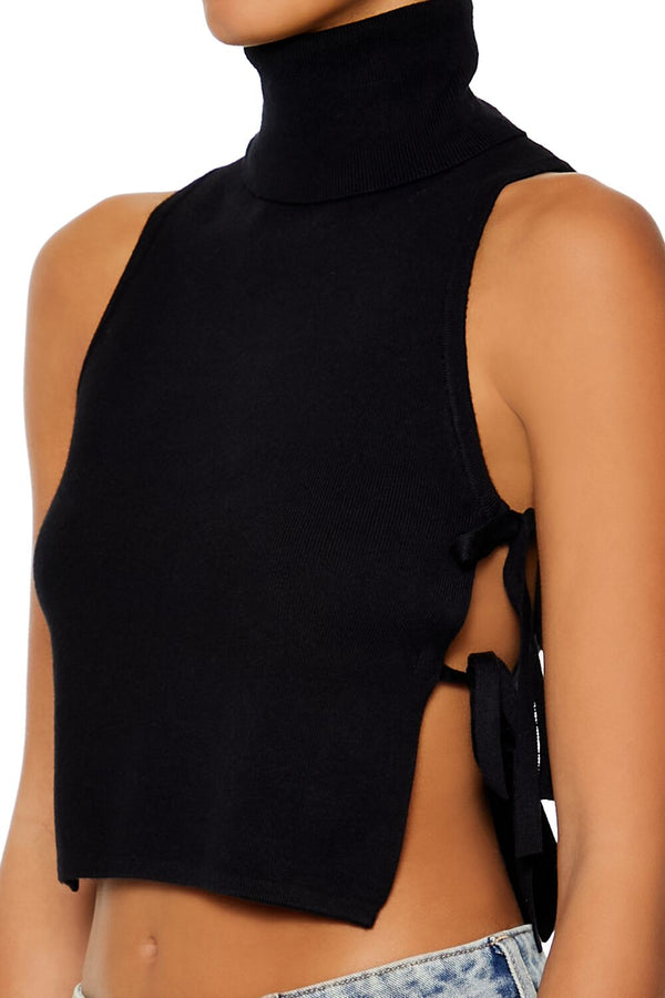 Forever 21 Sweater-Knit Open-Side Crop Top