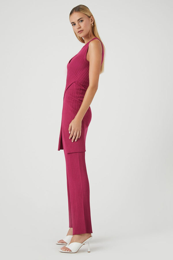 Forever 21 Sweater Knit Surplice Tunic & Pants Set