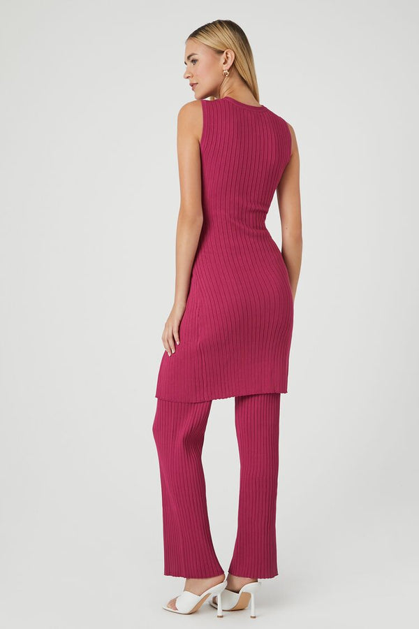 Forever 21 Sweater Knit Surplice Tunic & Pants Set