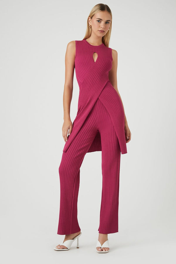 forever 21 Sweater Knit Surplice Tunic & Pants Set