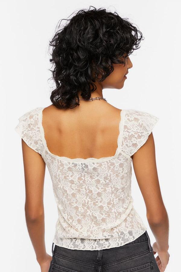 Forever 21 Sweetheart Lace Top
