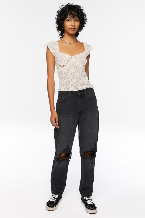 Forever 21 Sweetheart Lace Top